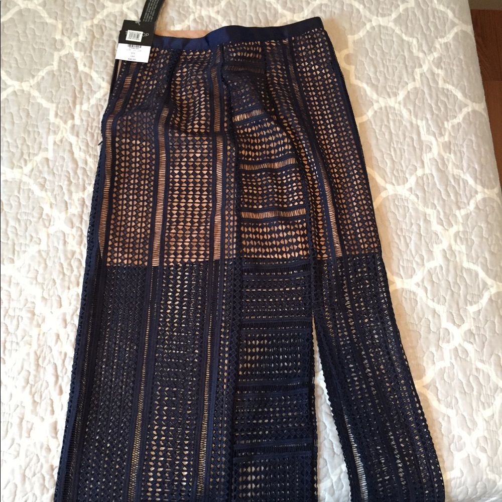 NWOT topshop lace midi skirt